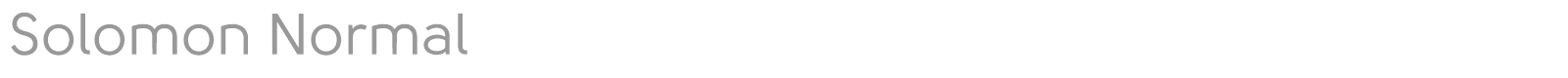 Solomon Normal font preview